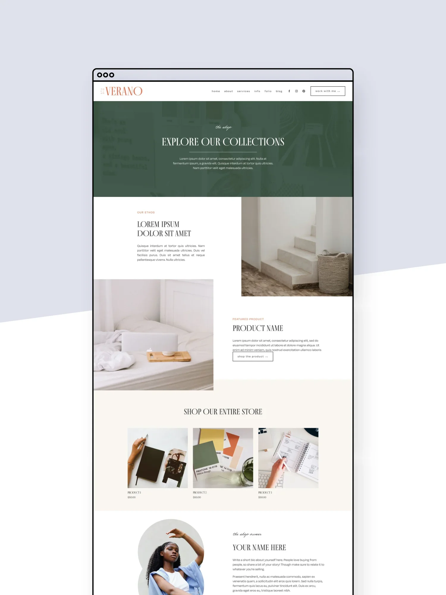 Verano Shop Page Template