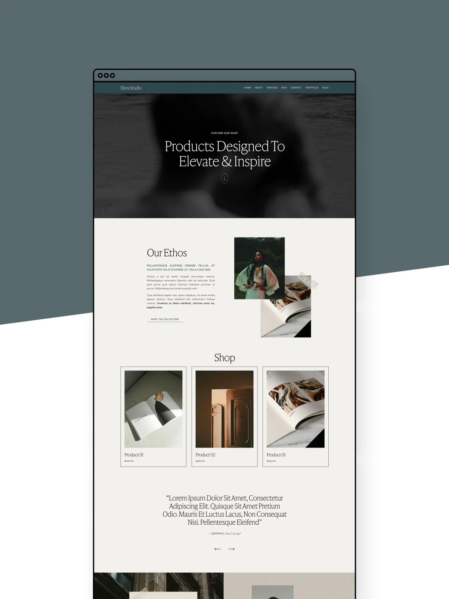 Elyra Shop Page Template