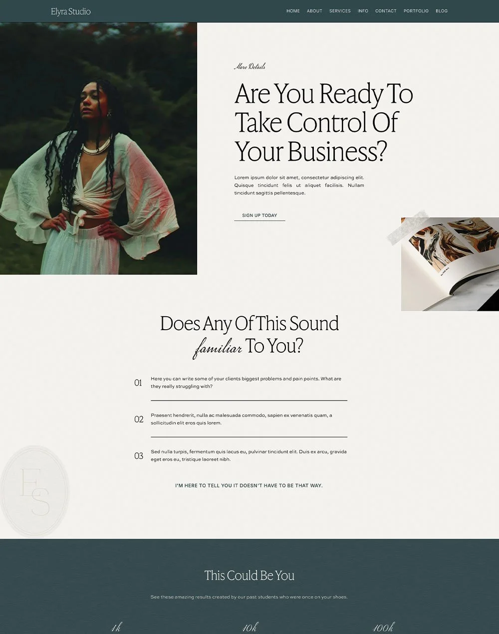 Elyra Sales Page Template