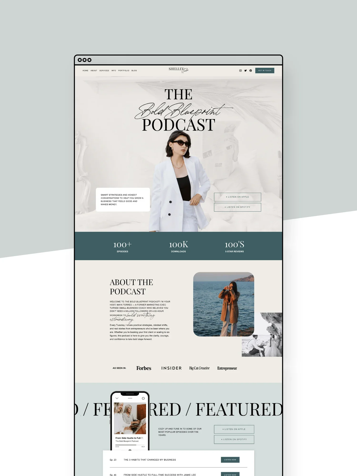 Shelley Podcast Page Template