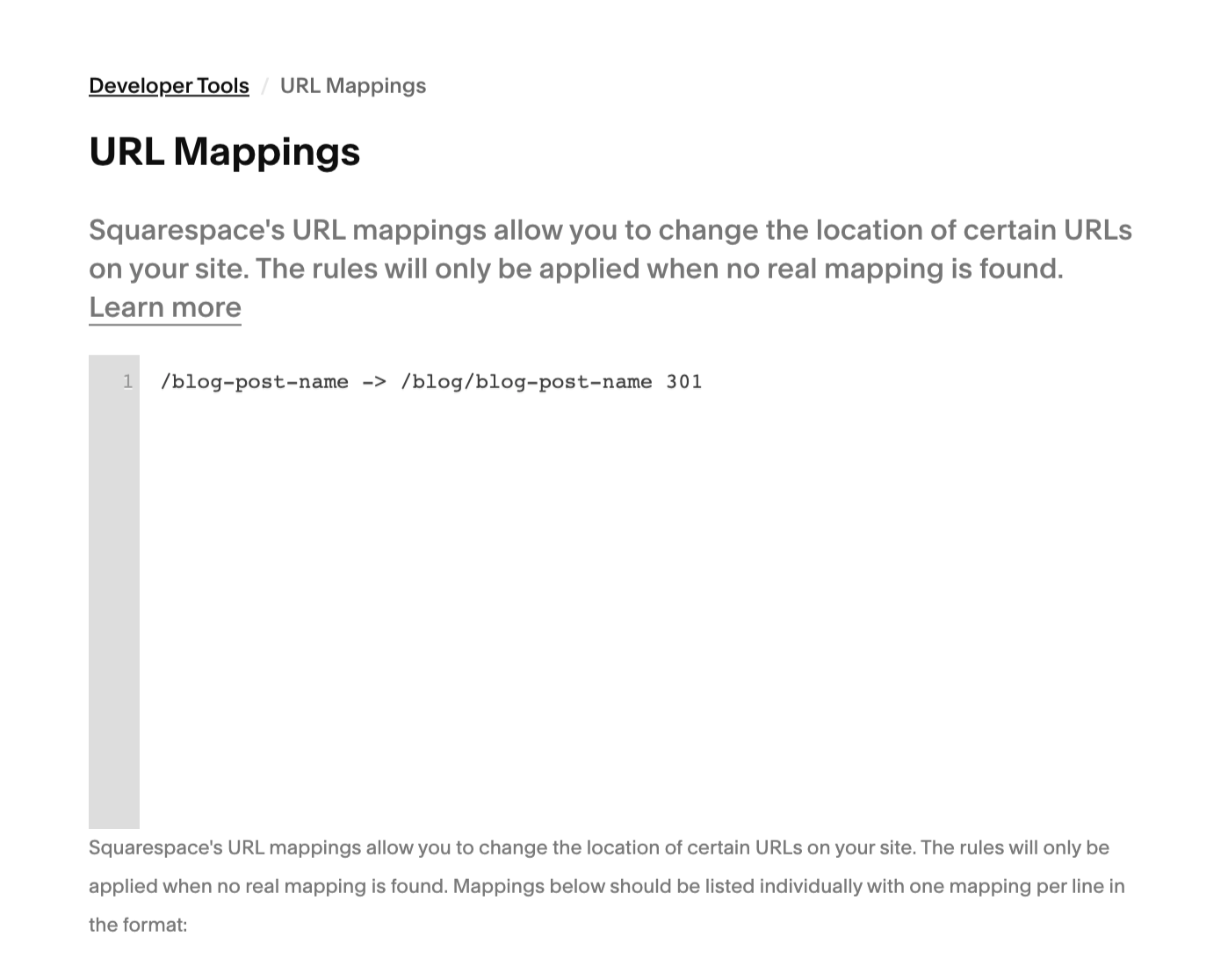 Map Your URLs in Squarespace
