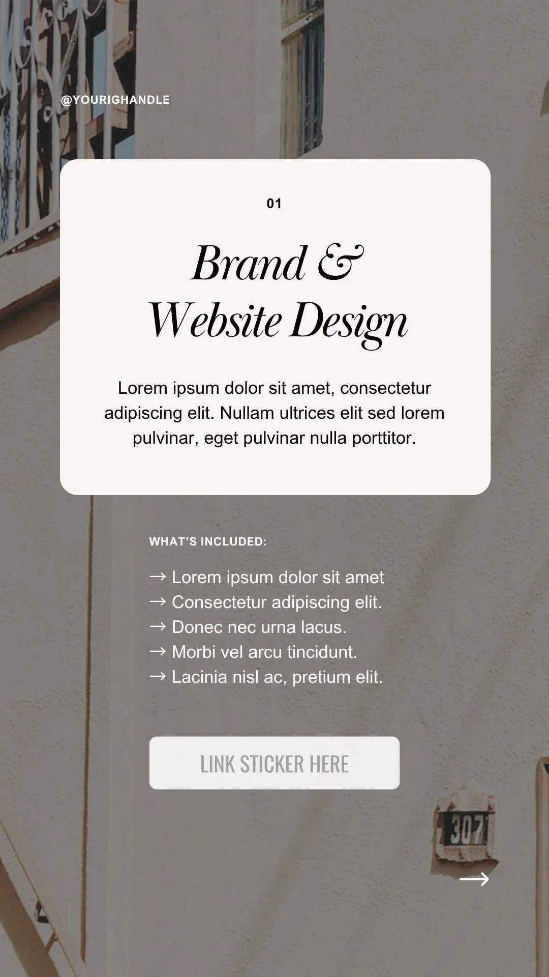 Services Instagram Story example