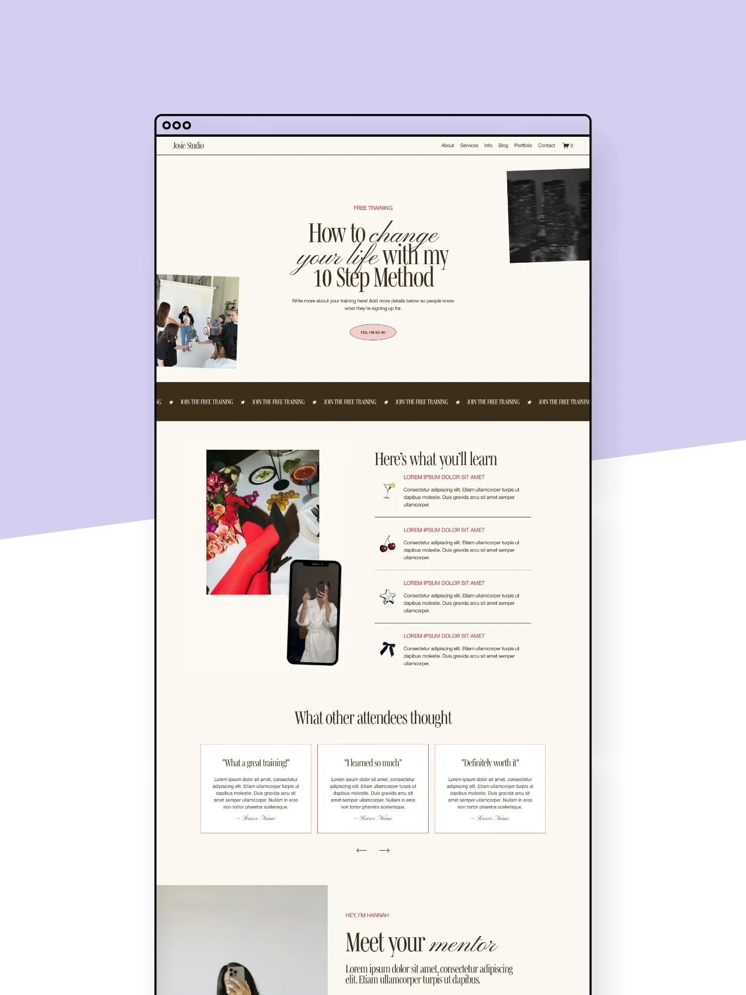 Josie Freebie Page Template