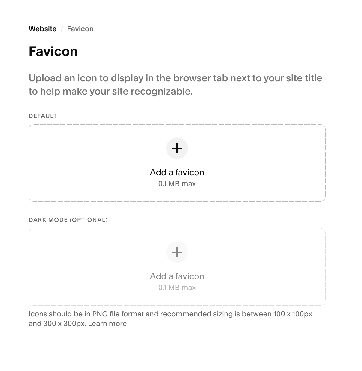 adding a favicon to your squarespace site in the settings panel