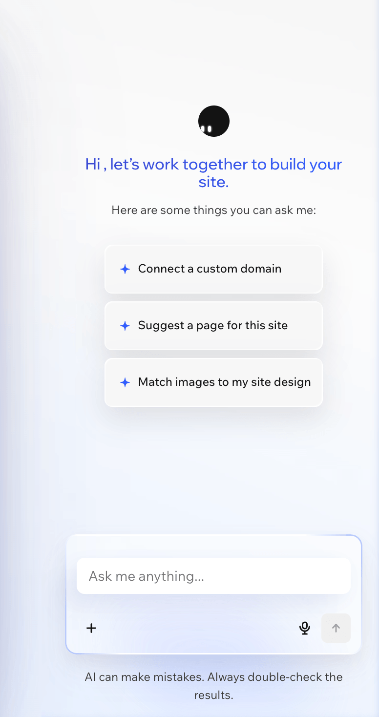 Wix AI chatbot