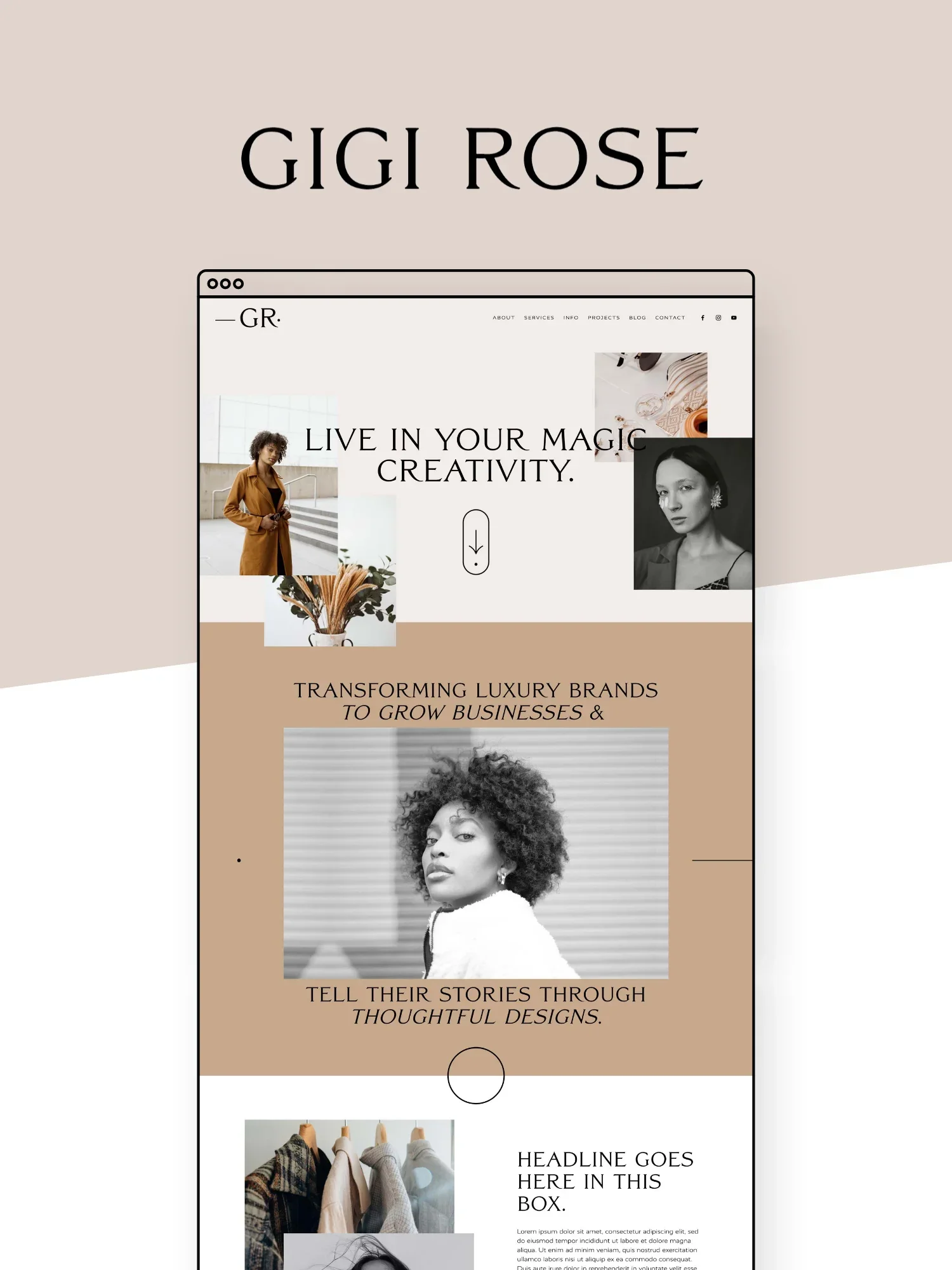 Gigi Rose 7.1 Squarespace Template