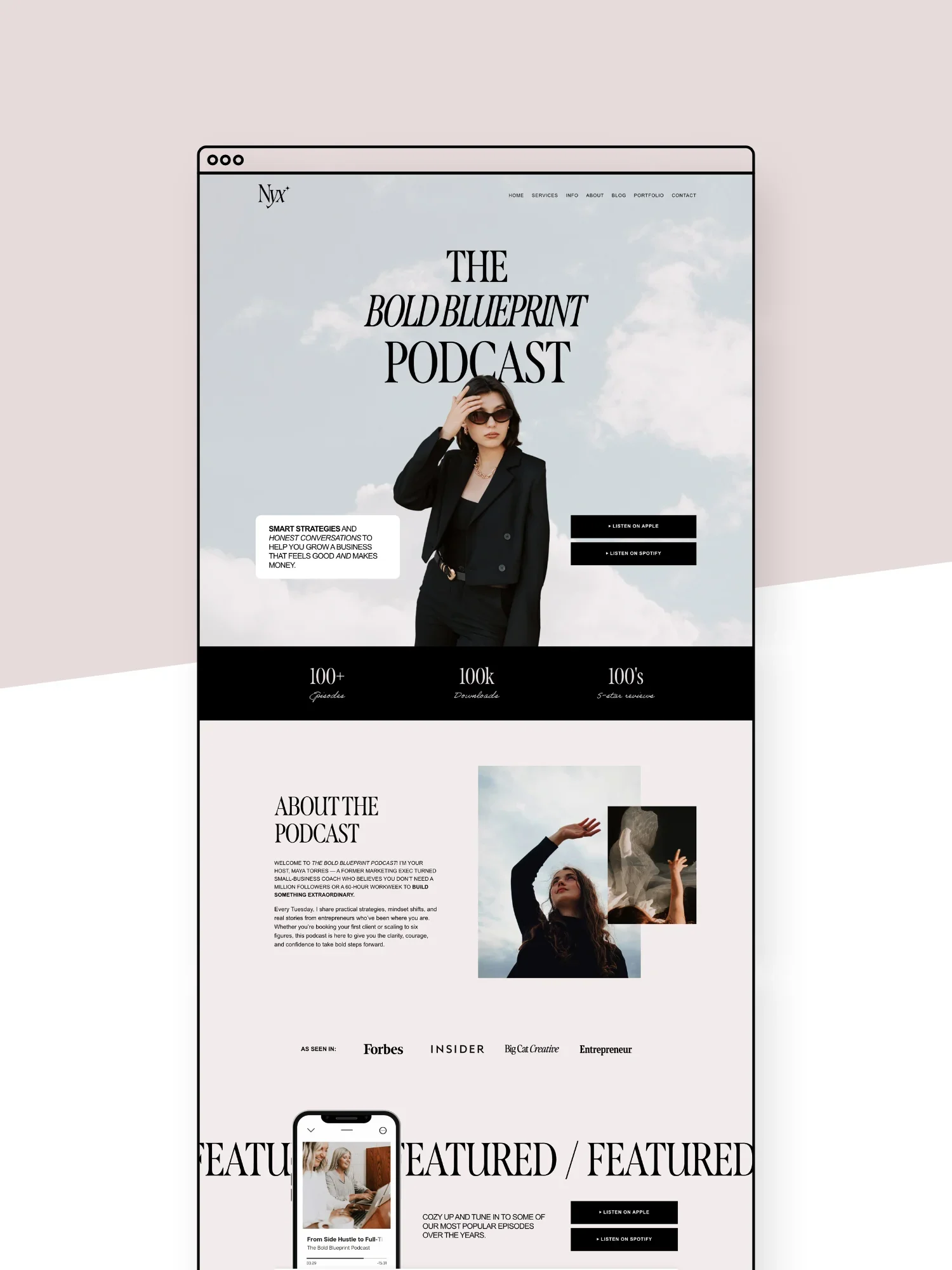 Nyx Podcast Page Template