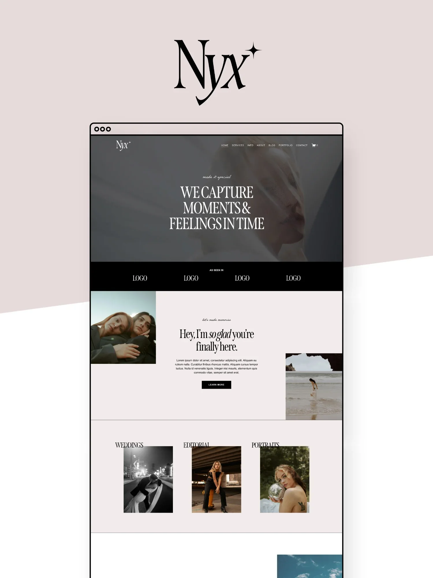 Nyx Squarespace Template