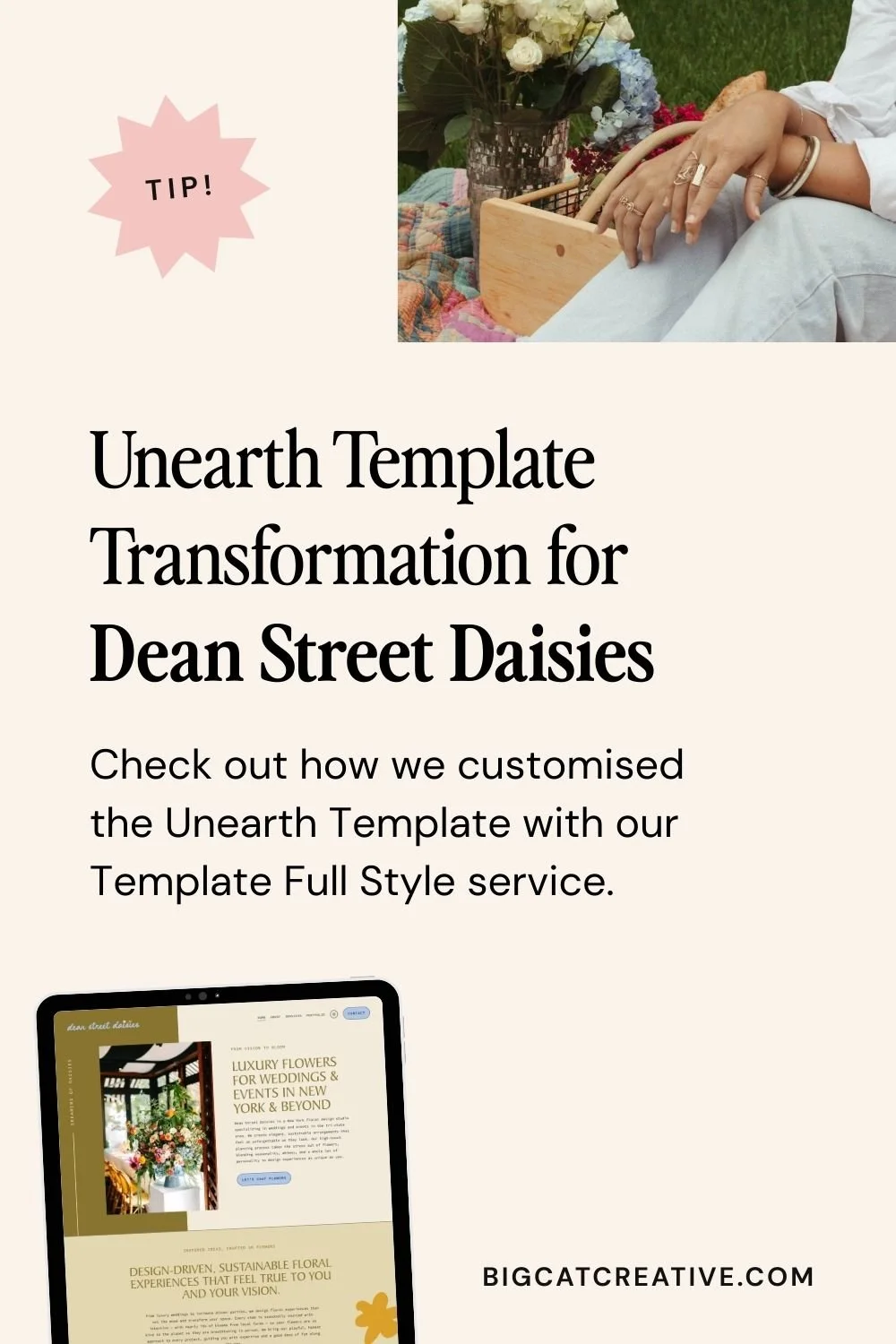 Template Full Style Showcase - Dean Street Daisies - Pin