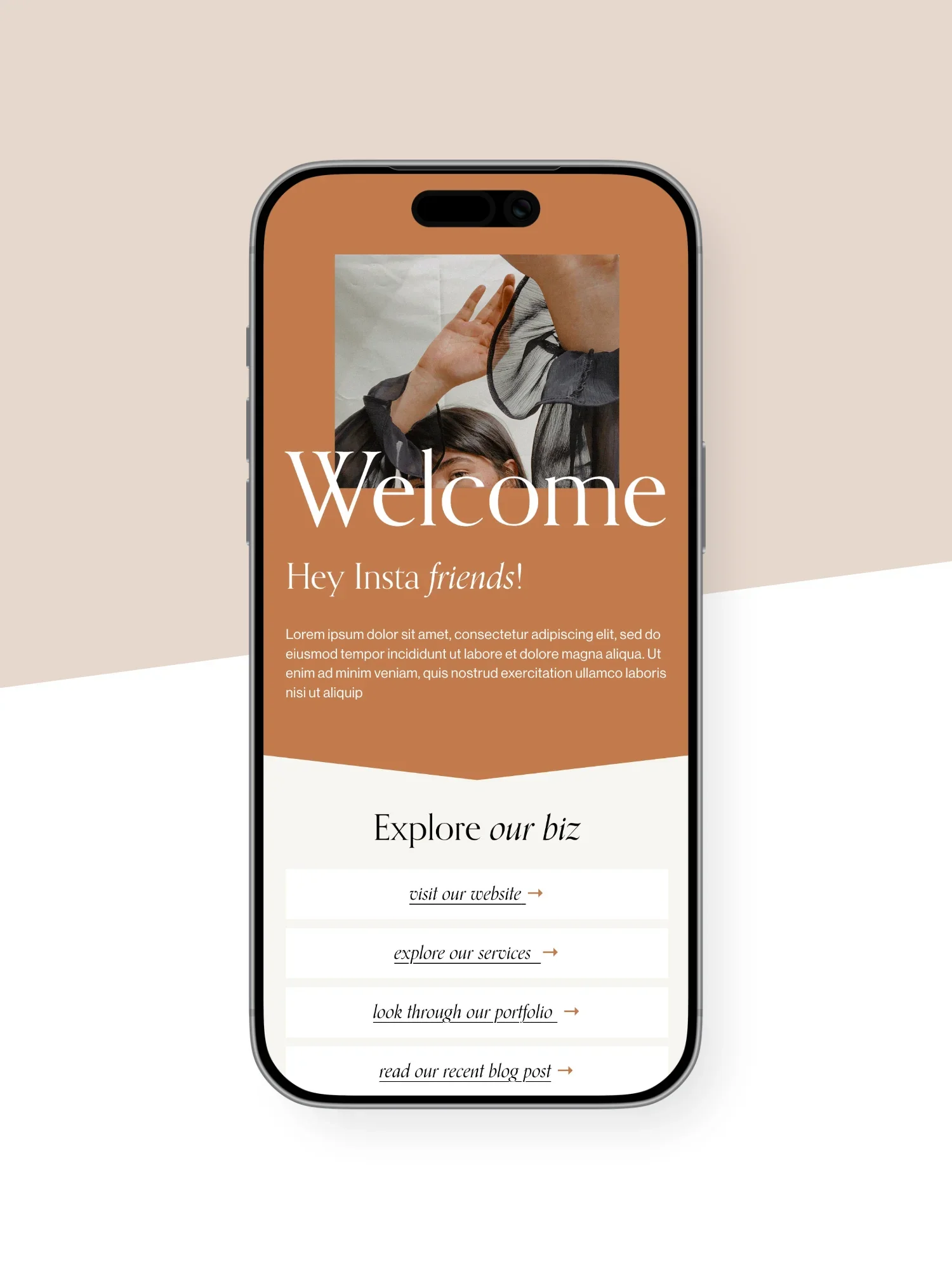 Ava Grand Instagram Links Page Template