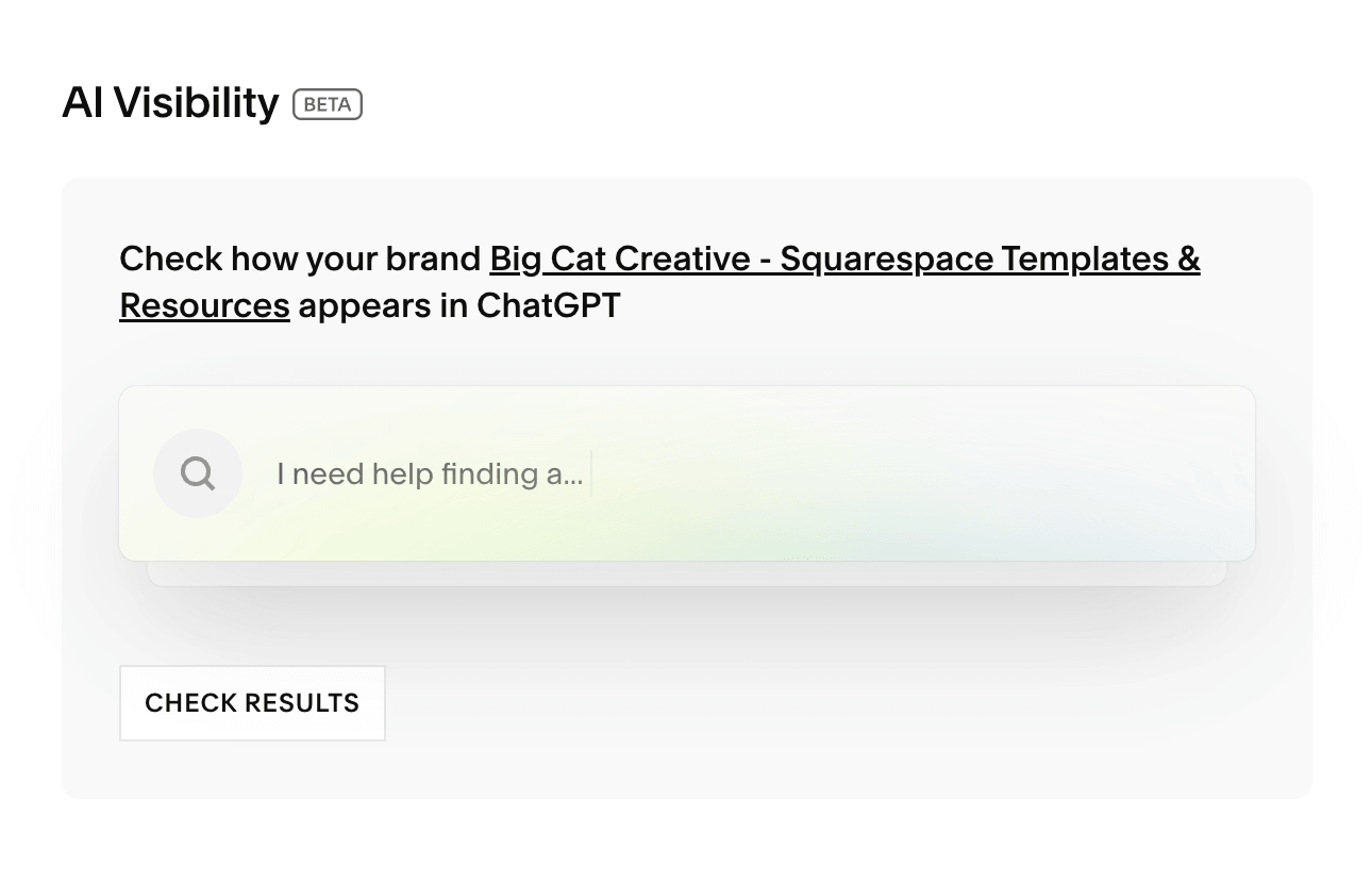 Squarespace AI visibility