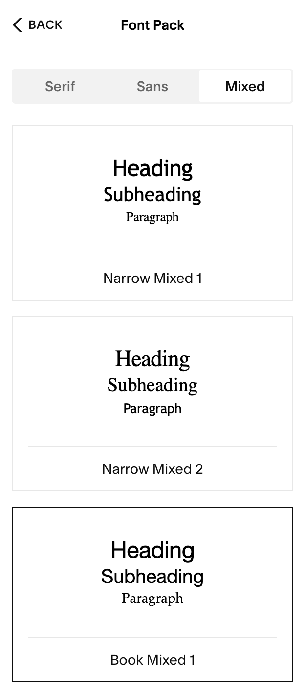Squarespace Email Campaigns font packs