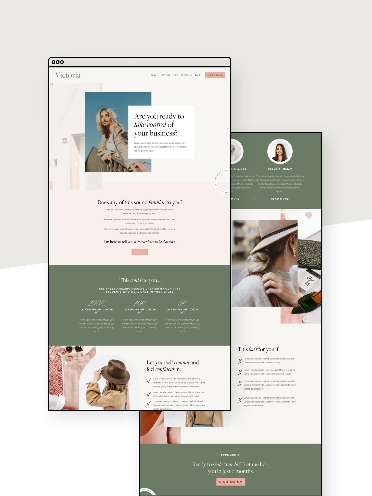 Victoria Sales Page Template