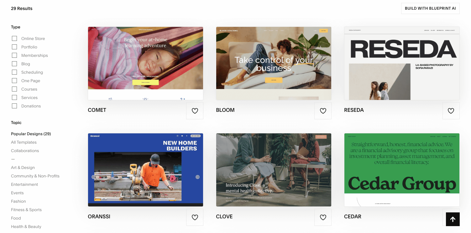 free squarespace templates