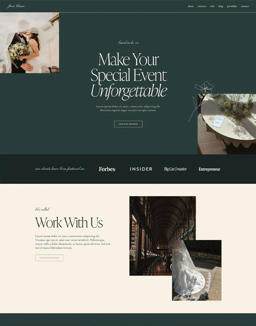 Josie Squarespace Template Reworked Showcase Classic Style