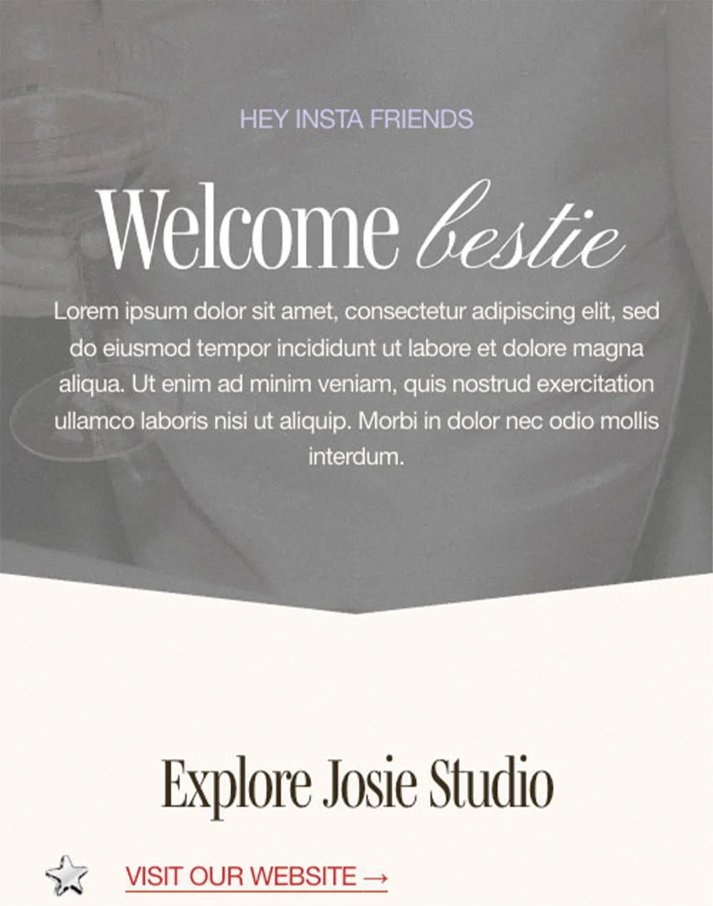 Josie Instagram Links Page Template