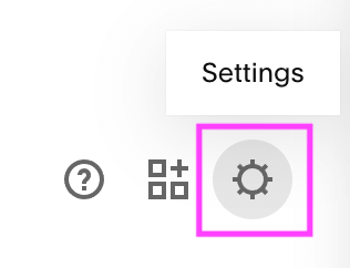 accessing the settings panel in squarespace