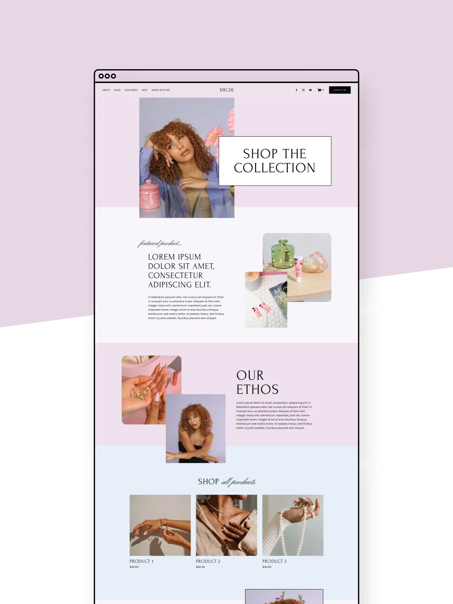 Michi Shop Page Template