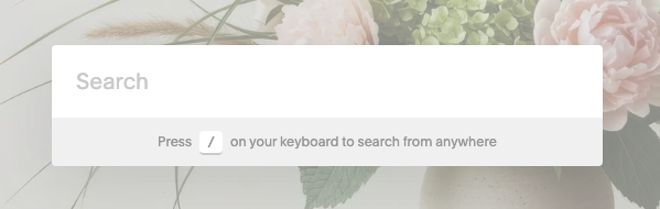 Searching for settings in Squarespace
