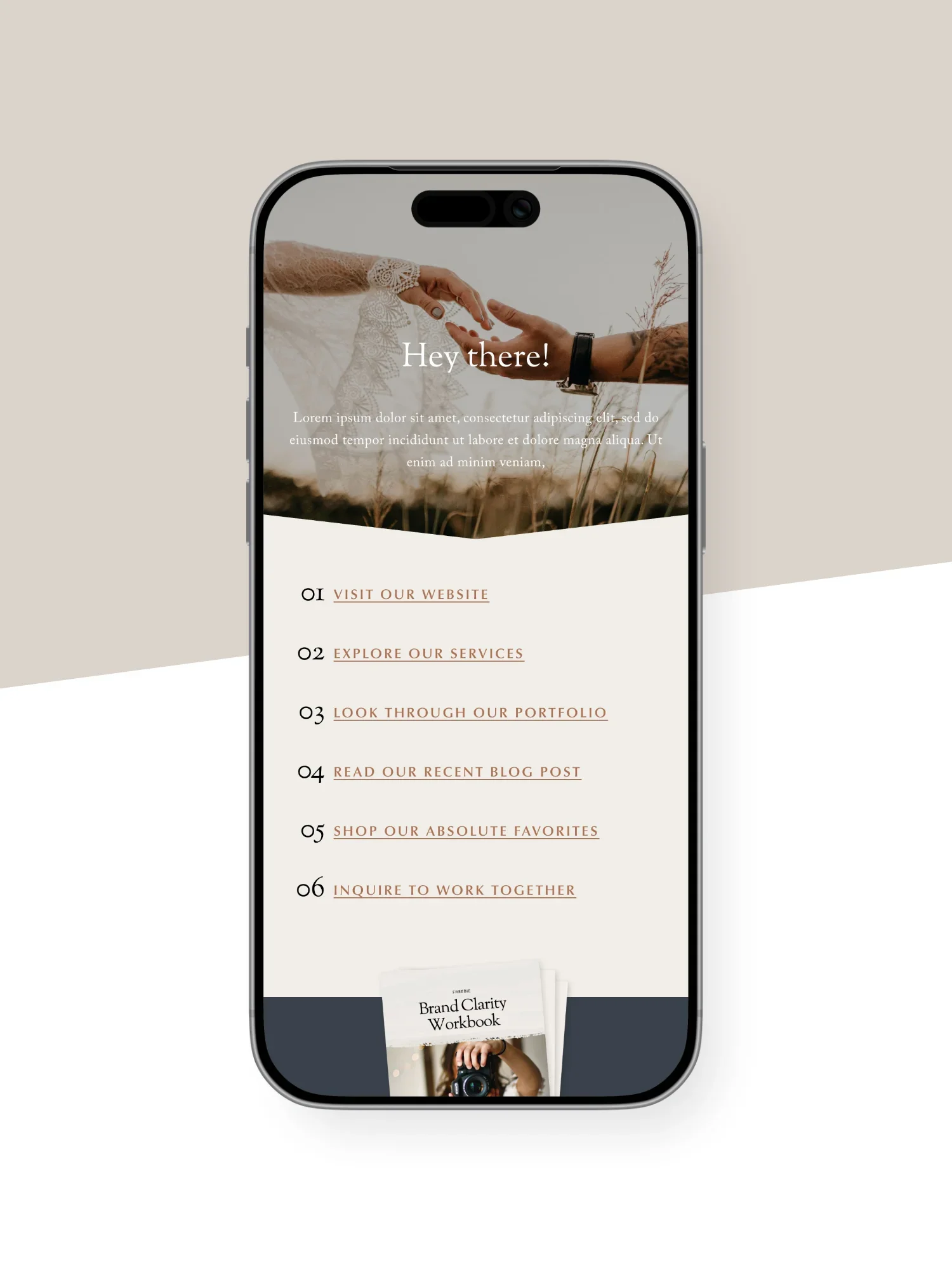 Sophie Instagram Links Page Template