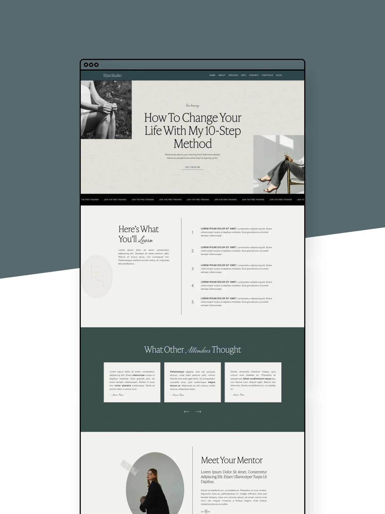 Elyra Freebie Page Template