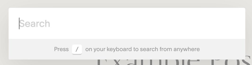 Squarespace settings search bar