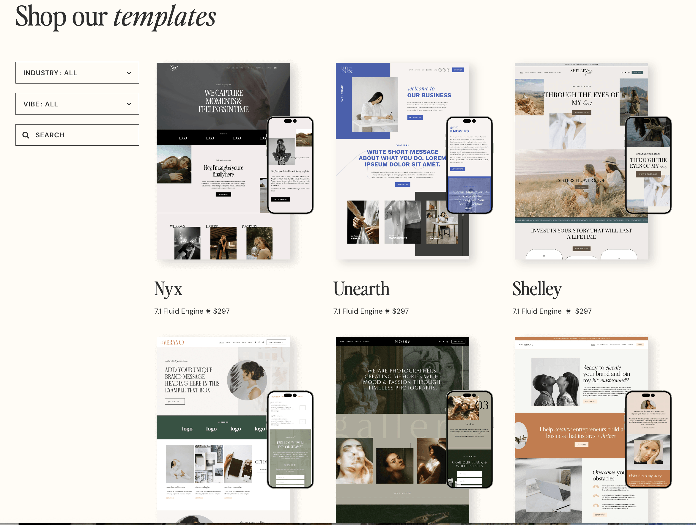 Premium Squarespace Templates by Big Cat Creative