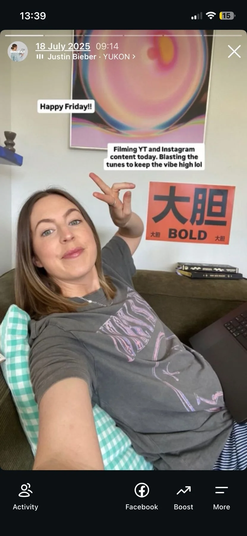 Friday wrap up Instagram Story example