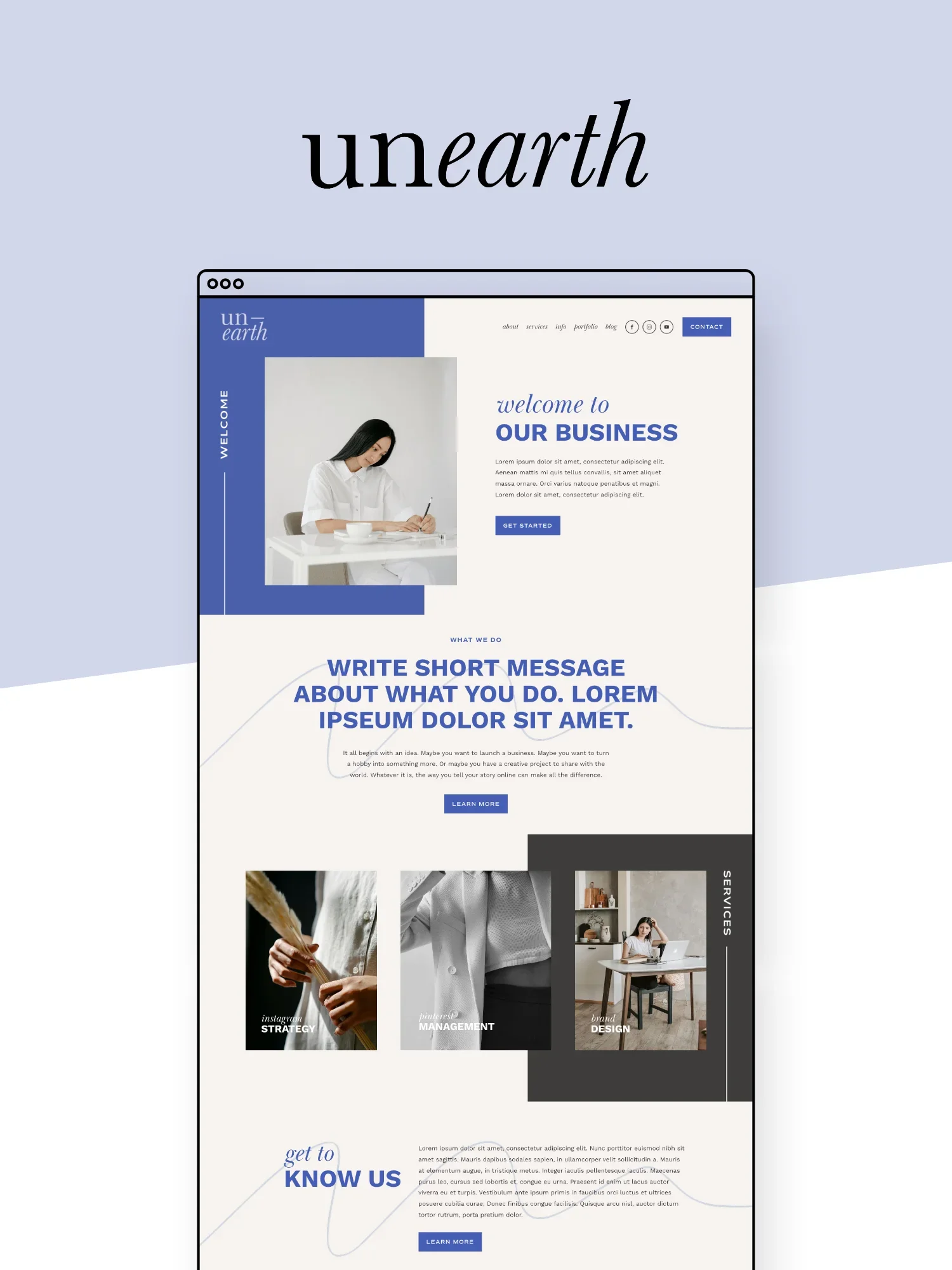 Unearth Squarespace Template