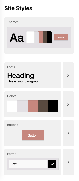 Editing site styles in Squarespace 7.1