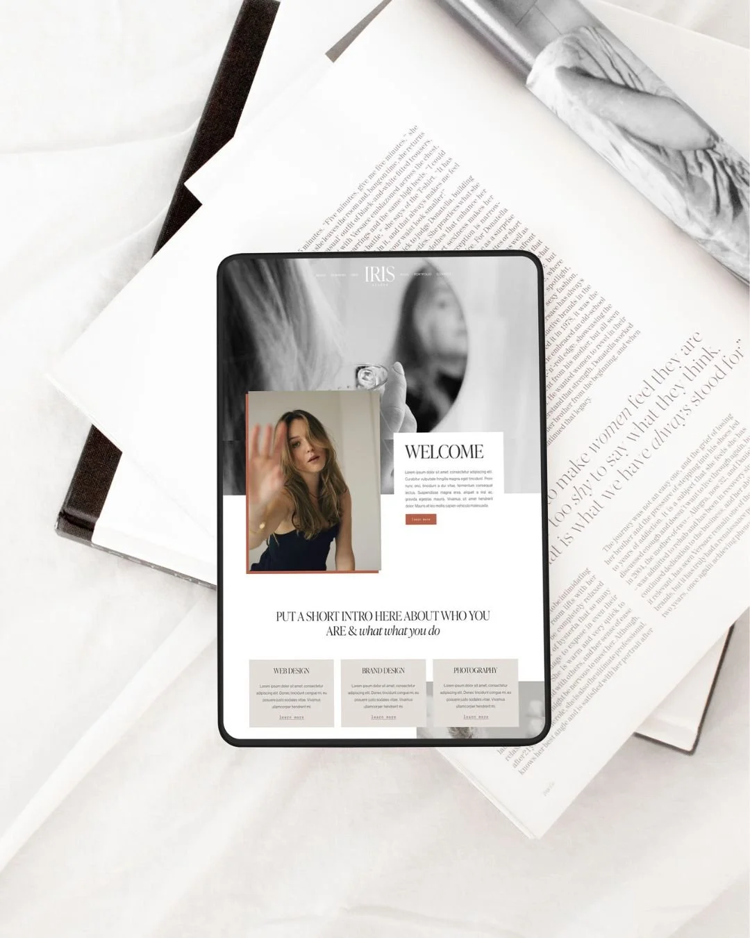 Best Website Templates for Photographers - Iris Squarespace Template by Big Cat Creative