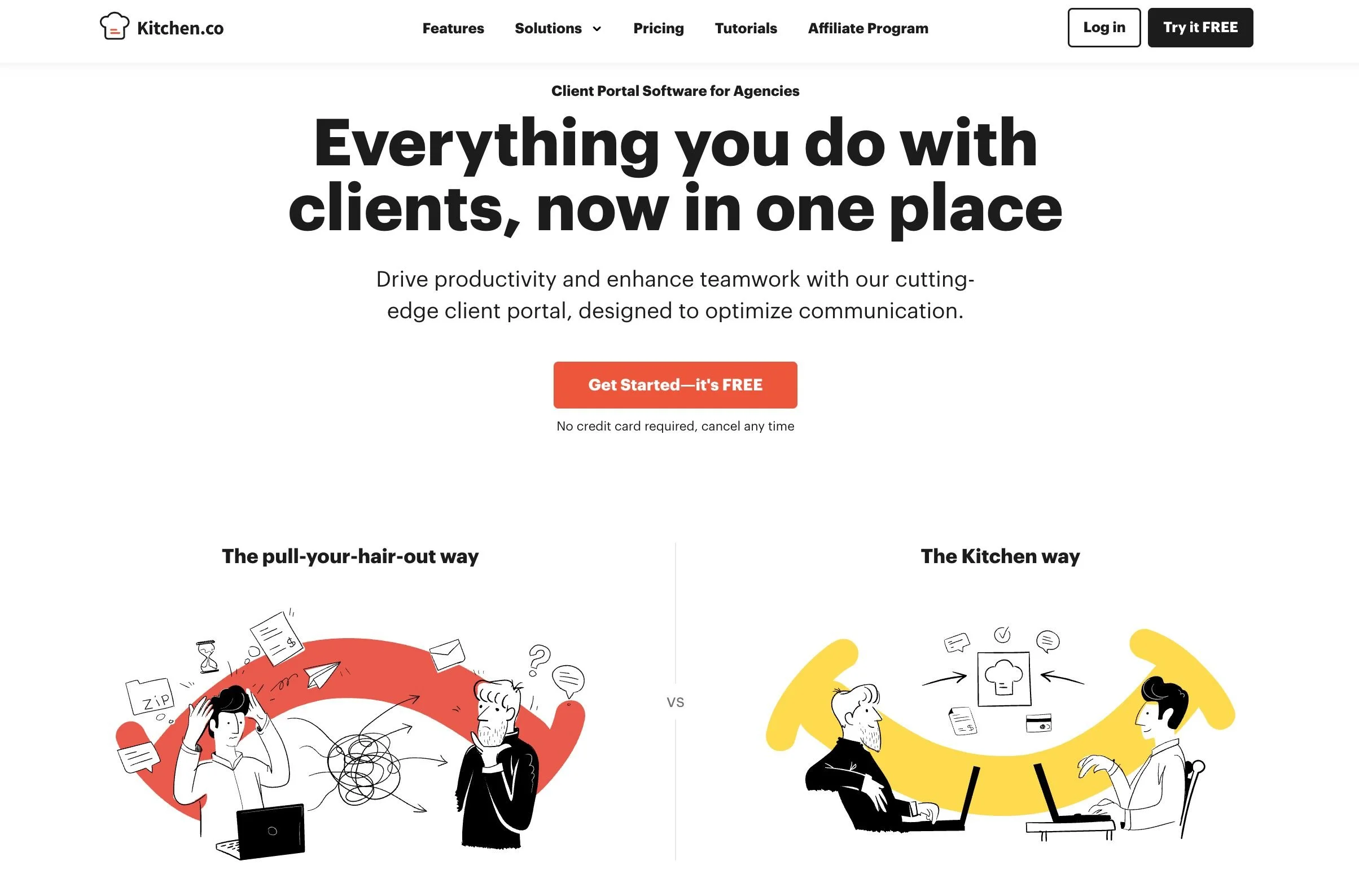 Kitchen client portal platform