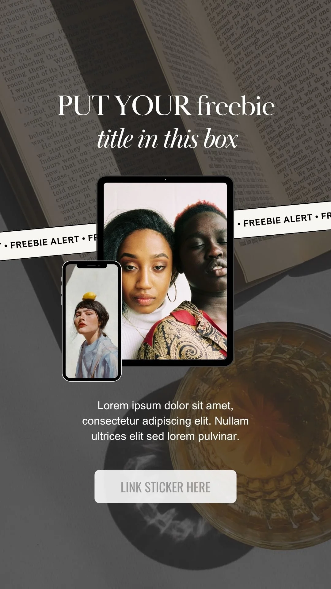 Example of a Story promoting a freebie
