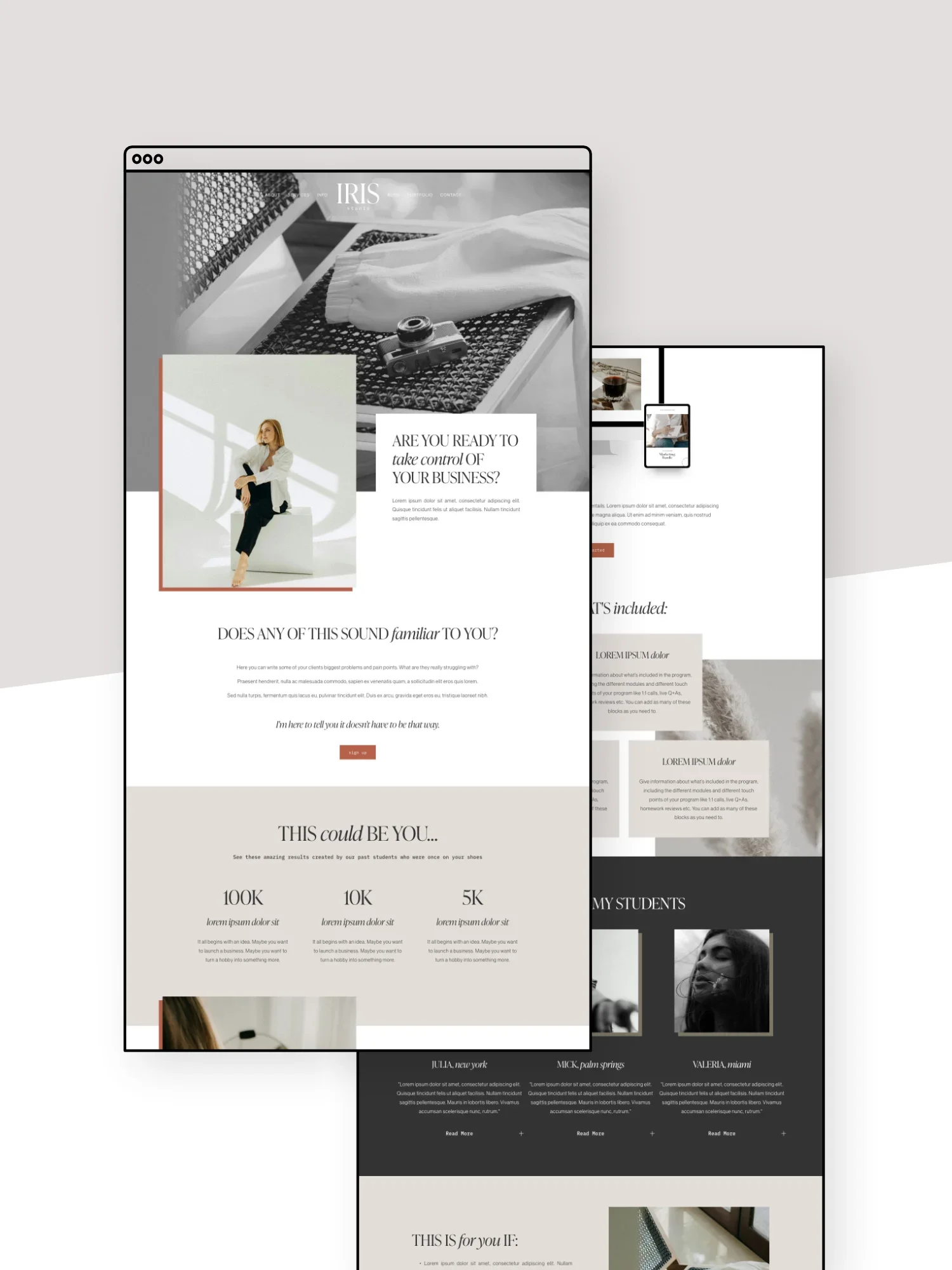 Iris Sales Page Template