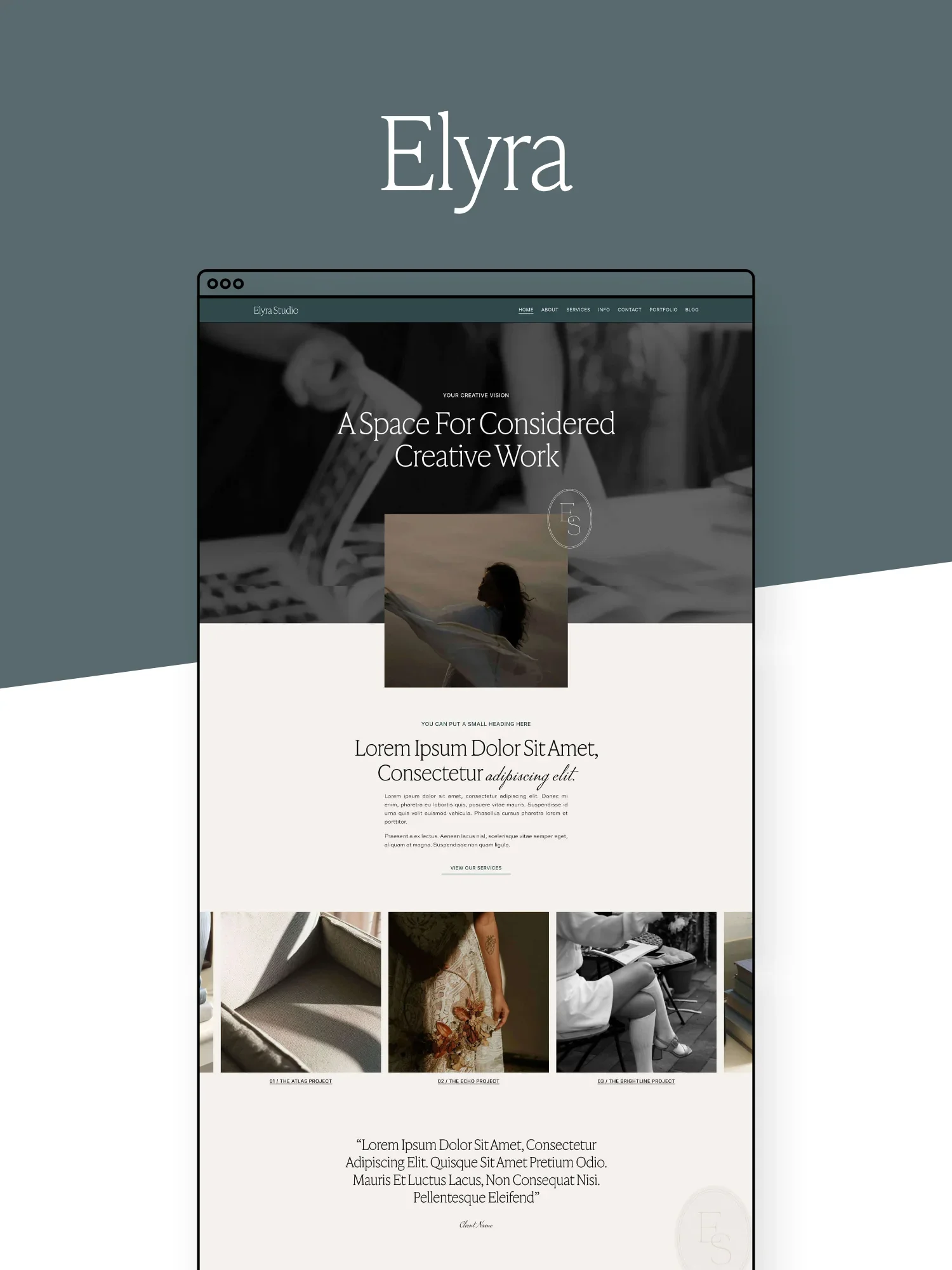 Elyra Squarespace Template