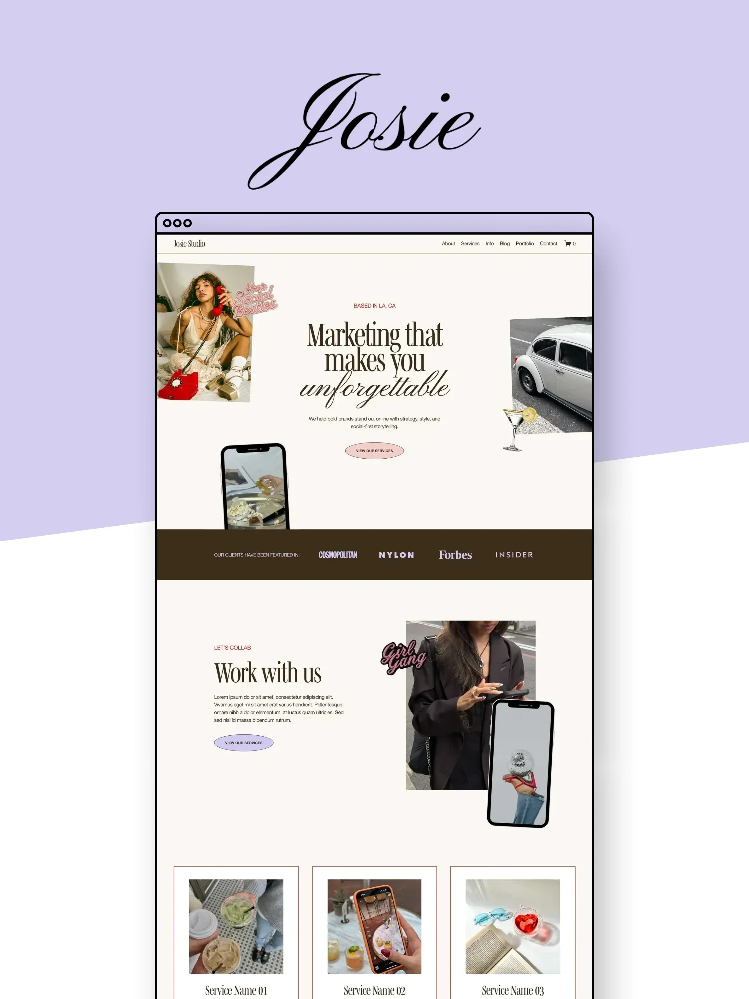 Josie Squarespace Template