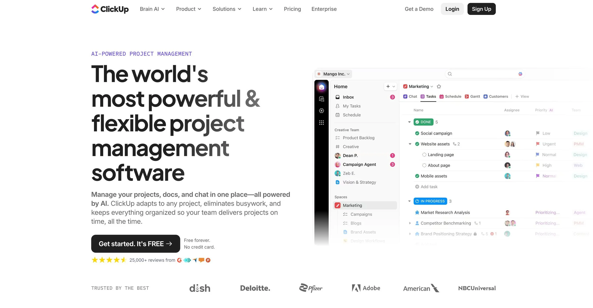 Clickup project management platform