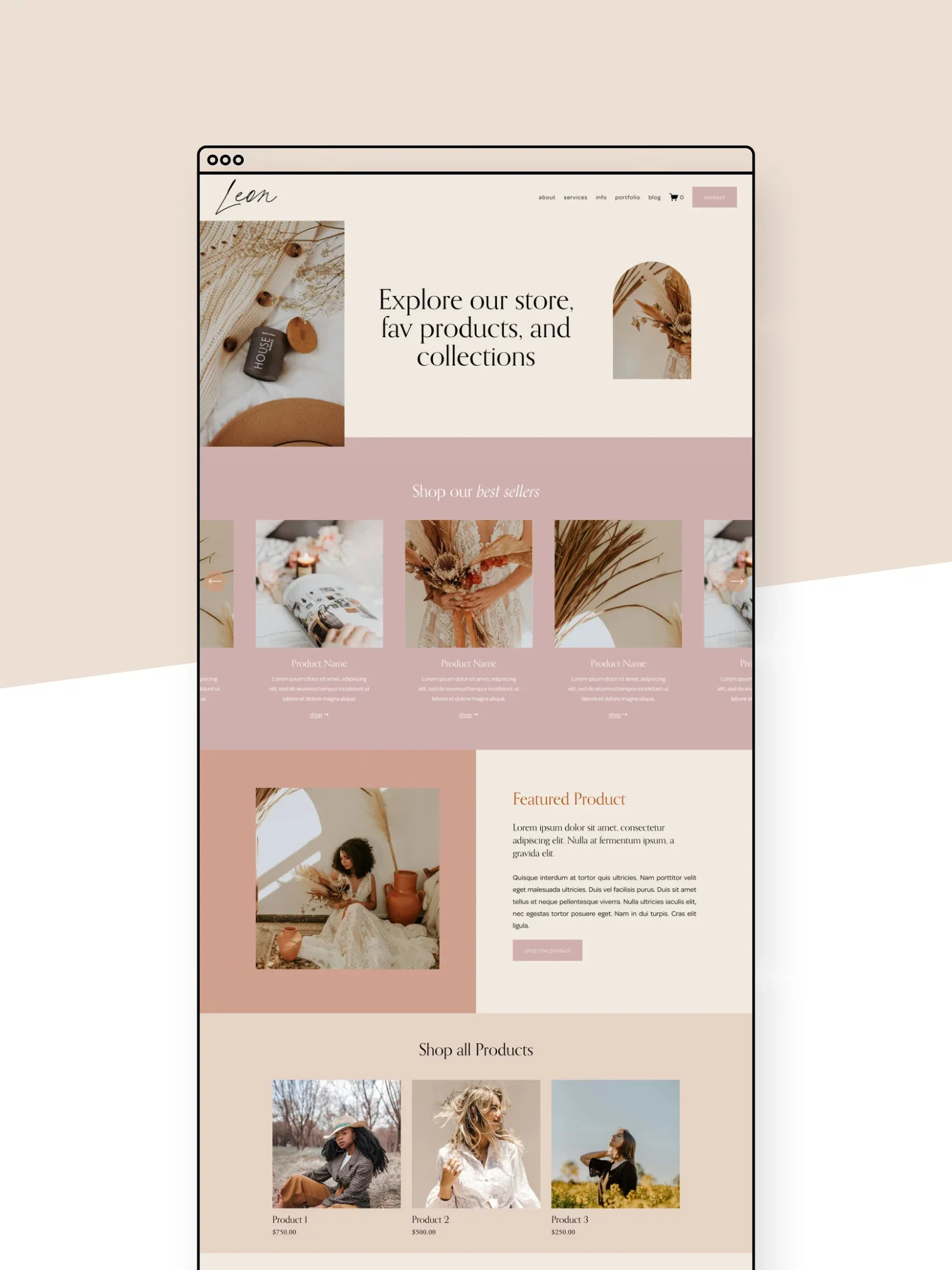 Leon Shop Page Template