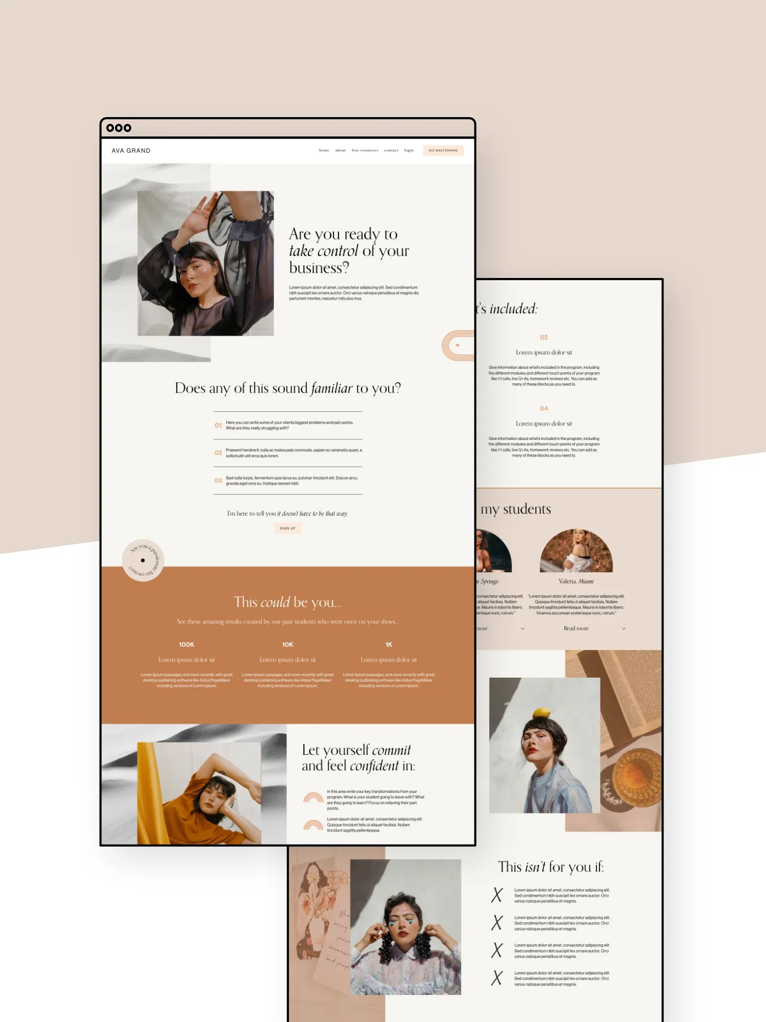 Ava Grand Sales Page Template