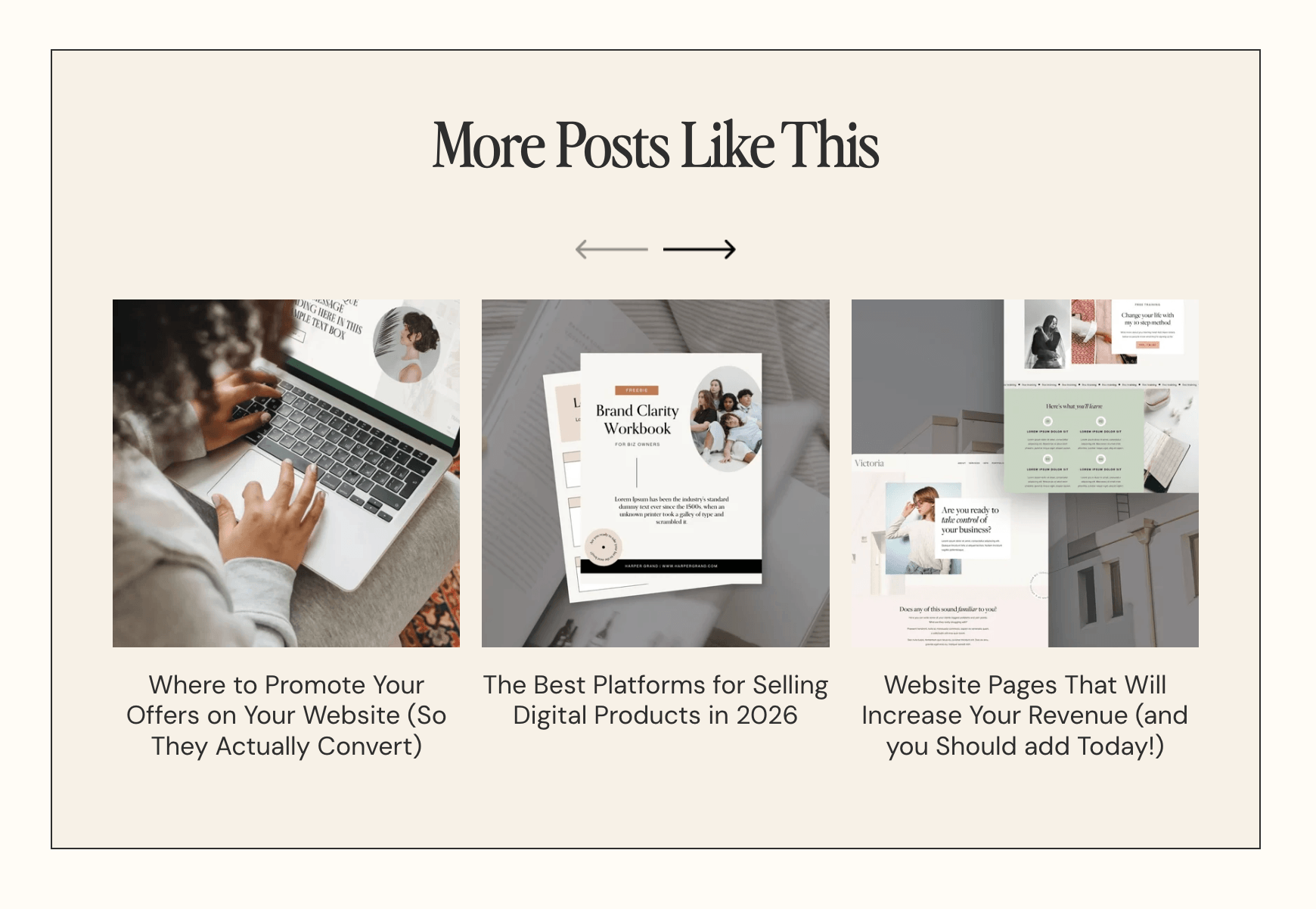 Related posts slider example