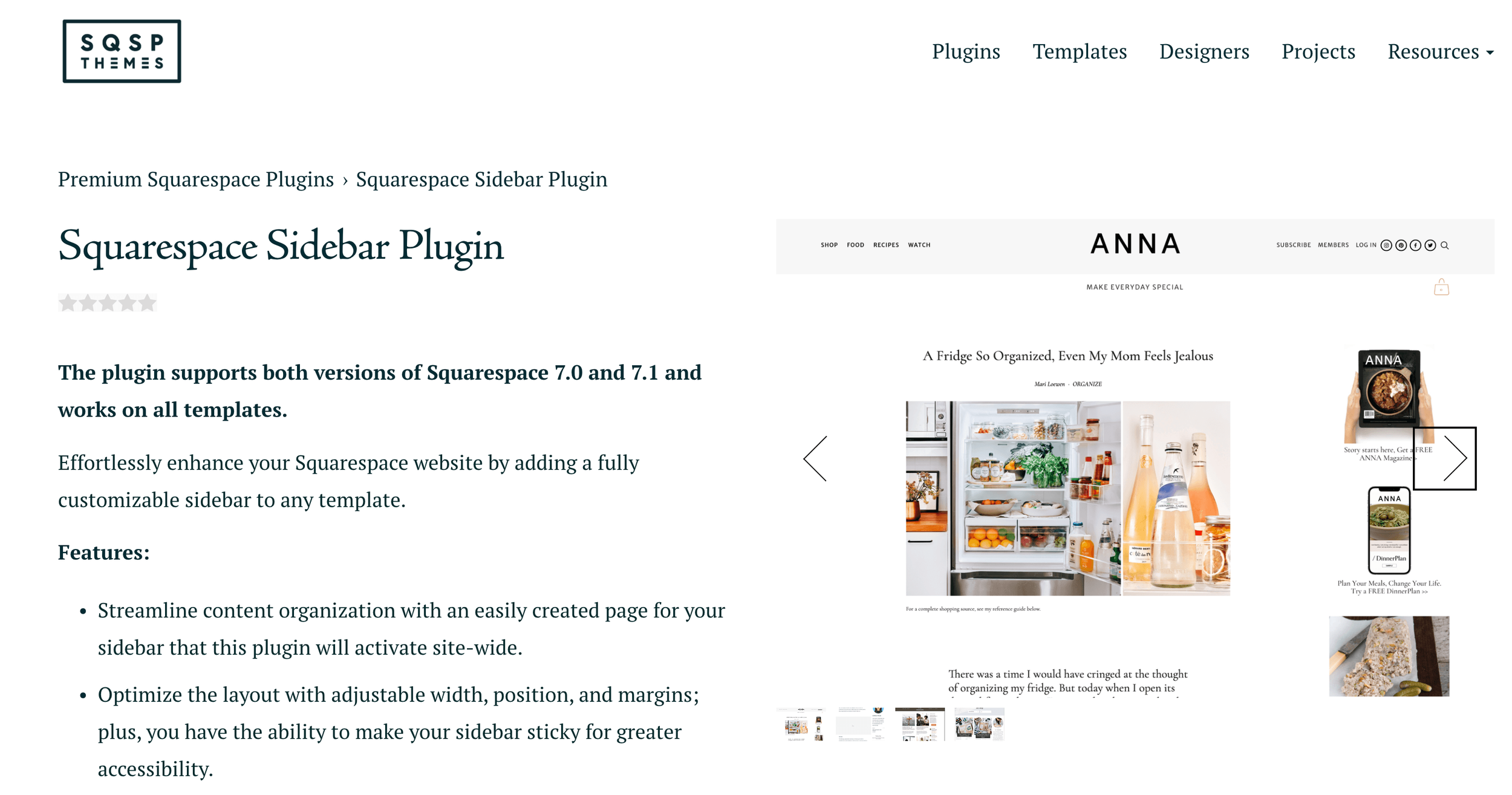 Squarespace Sidebar Plugin