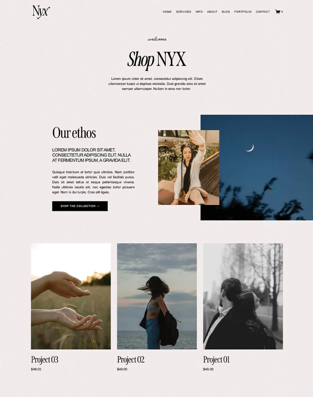 Nyx Shop Page
