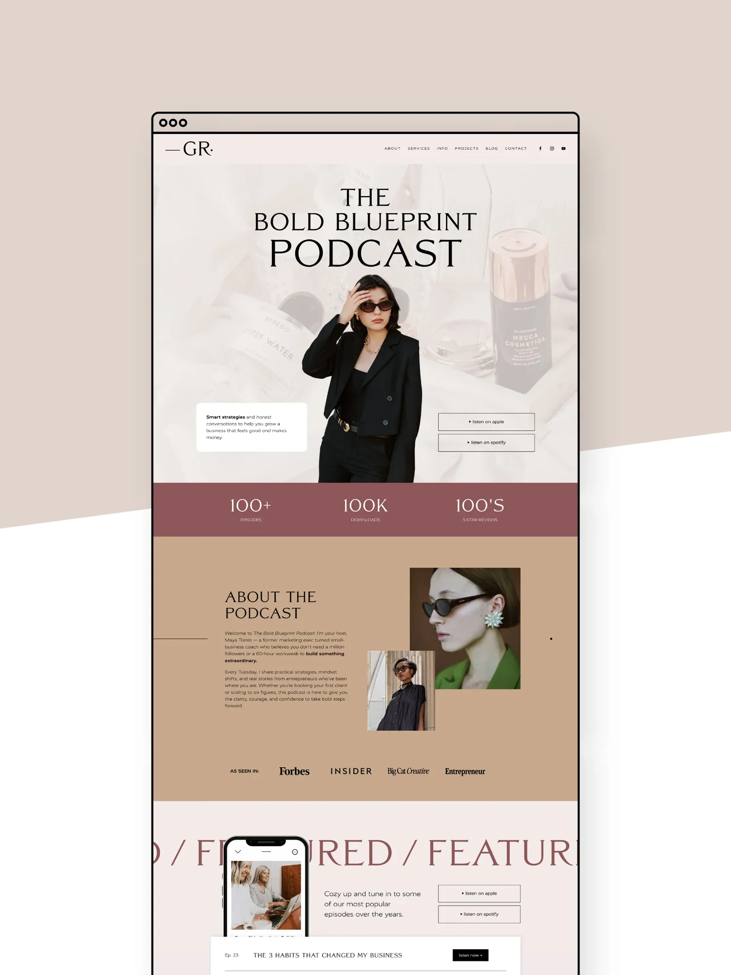 Gigi Rose Podcast Page Template