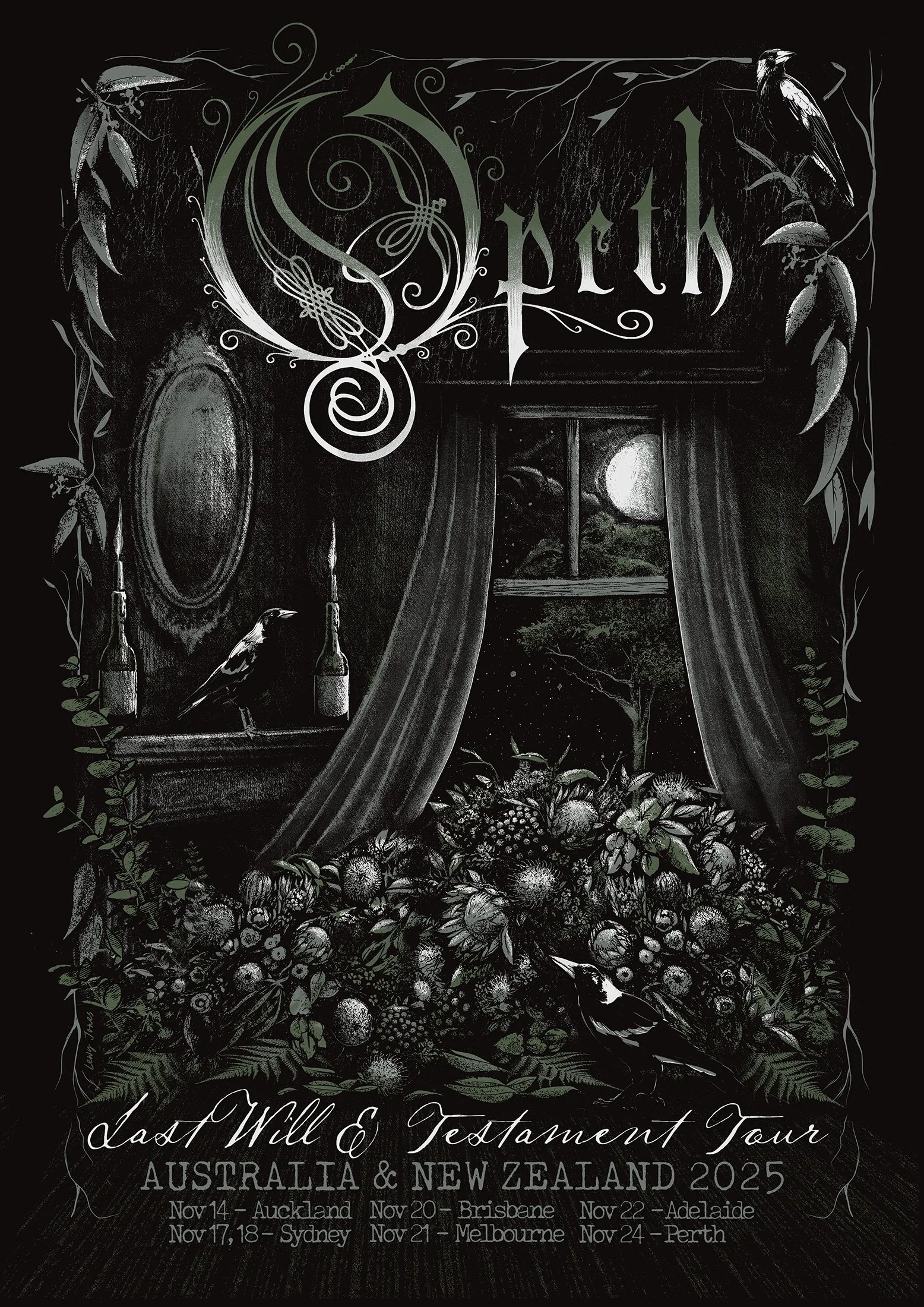 OPETH - AU/NZ - POSTER - METALLIC SILVER