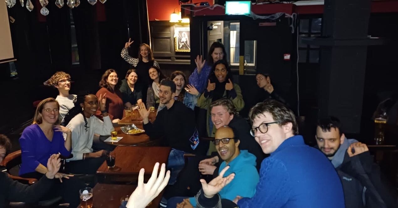 Found this old Kodak style snap from our November Jam @thebellpub with friends from @hooplaimpro The Bell now hosts improv every week! Check it out. It&rsquo;s a fab pub and the improv is always hilarious. Plus they get banging pizza deliveries from 
