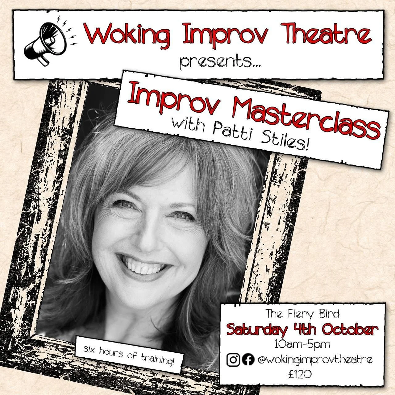 Wowser! WIT is so 🍀 lucky to be playing host to world renowned improviser, actor, teacher, author, performer-extraordinaire @psimpro_stylin on 4th October. Patti is coming to run a full-day workshop on improv skills and scene-work and we cannot wait