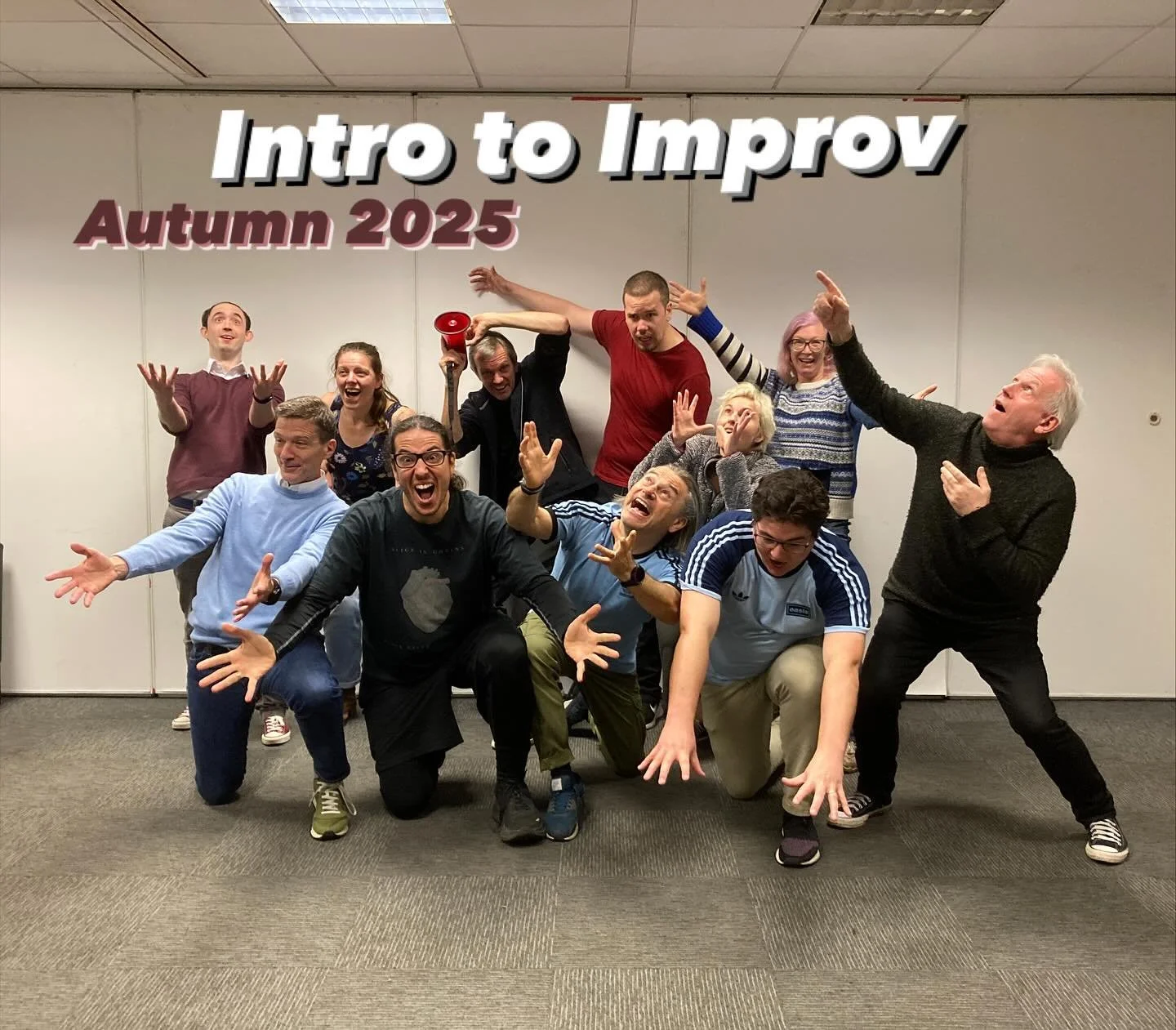 It’s been awesome fun introducing this wonderful new team to improv. Here are 10/16 of WIT’s latest Introduction to Improv cohort!
