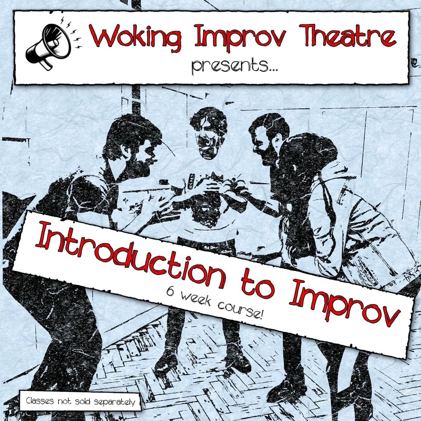 Level #1 This six-week course is ideal for anyone with no experience of Improv and who wants to learn the basics. This is one way to start your improv journey, or you could jump straight in by coming along to one of our Drop Ins. Next 6-week course d