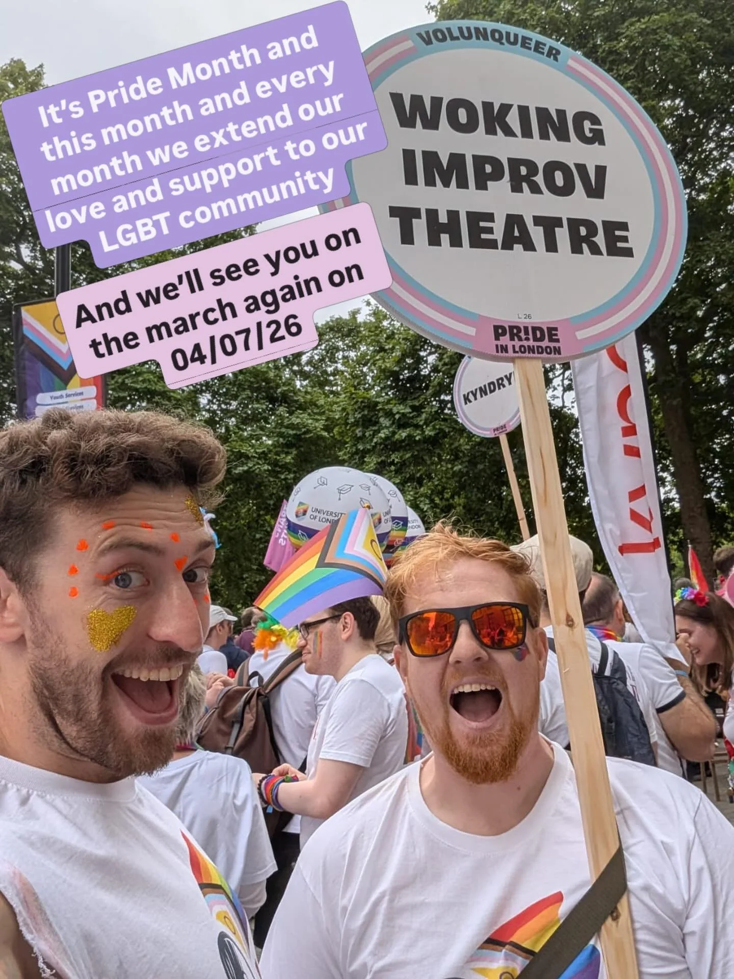 Pride month is a dedicated time to celebrate and to champion diversity, equality, and safe spaces for the LGBTQ+ community - but it&rsquo;s also a year-round commitment for us at WIT! Everyone is welcome, celebrated and supported at Woking Improv The
