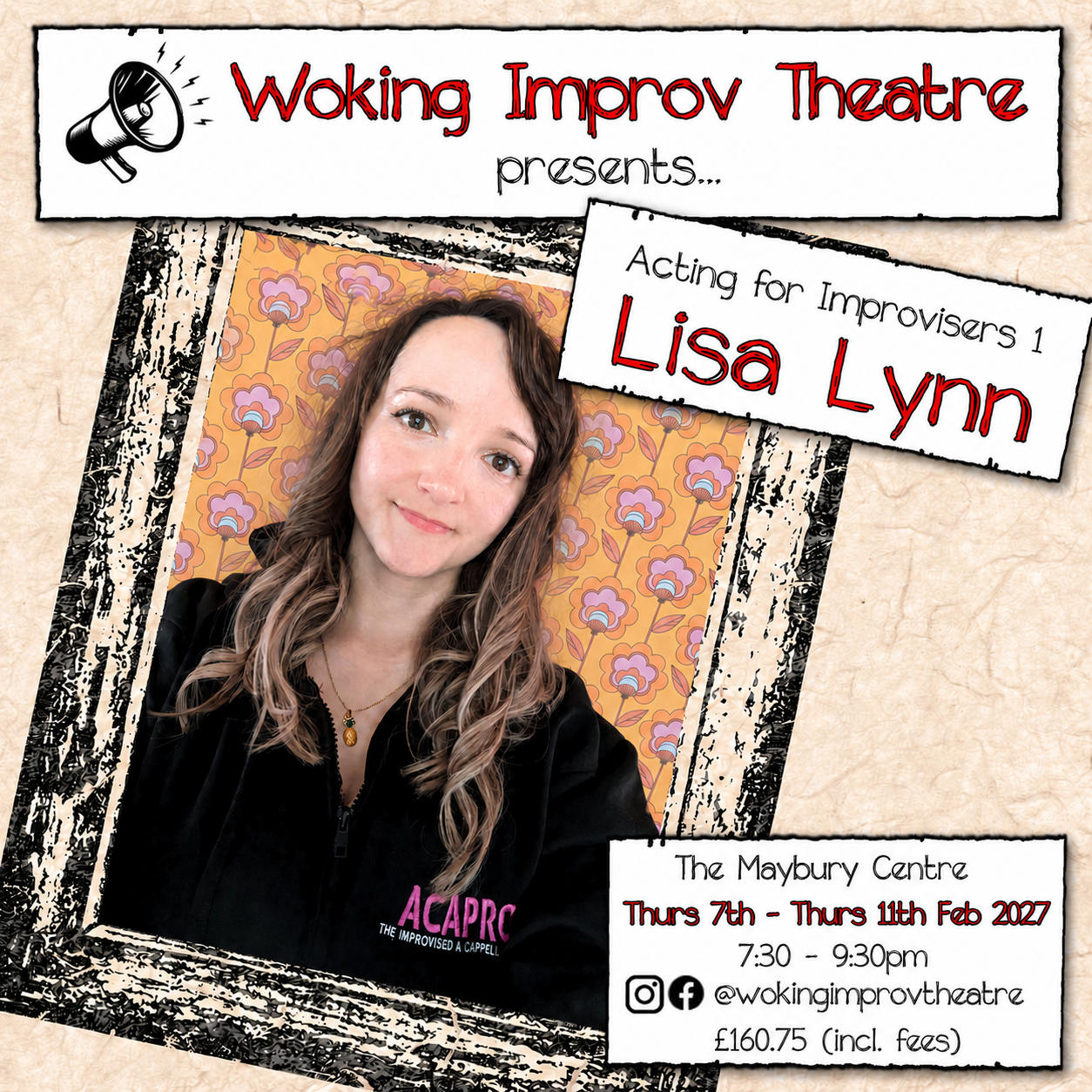 Acting for Improvisers (1) is a 6-week course, culminating in a show, created and led by Lisa Lynn, a professional, award-winning actress and teacher. It is an invaluable toolkit for improvisers who didn't know they were going to love performing so m